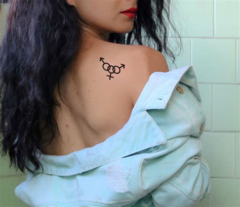 MFM THREESOME SEX Naughty Sexy Tattoo In Black Dare To Express Your Fantasies And Desires Or