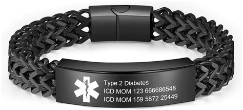 Amazon Personalized Medical Alert Bracelets For Men Women Custom