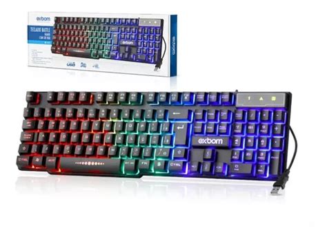 Teclado Gamer Rgb Luminoso Pc Usb Abnt Led Semi Mecanico à venda em São