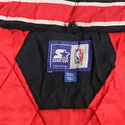 古着 訳あり特価 90年代 スターター Starter Nba Chicago Bulls シカゴブルズ バックロゴ 中綿ジャケット パファー