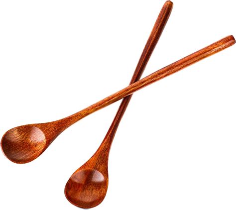 Amazon KALIONE 2 PCS Long Handle Wooden Coffee Spoons Wood Mixing