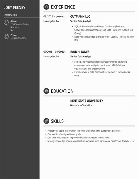 Senior Data Analyst Resume Samples Velvet Jobs