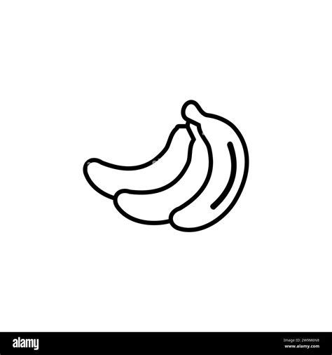 Banana Icon Vector Isolated On White Background Banana Icon Stock