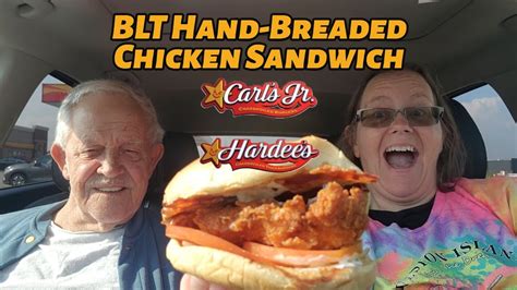 Hardee S Blt Hand Breaded Chicken Sandwich Review Youtube