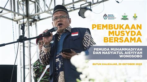 Pembukaan Musyda Bersama Pemuda Muhammadiyah Dan Nasyiatul Aisyiyah