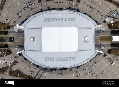 An aerial view of AT&T Stadium, Friday, Jan. 1, 2021, in Arlington, Tex ...