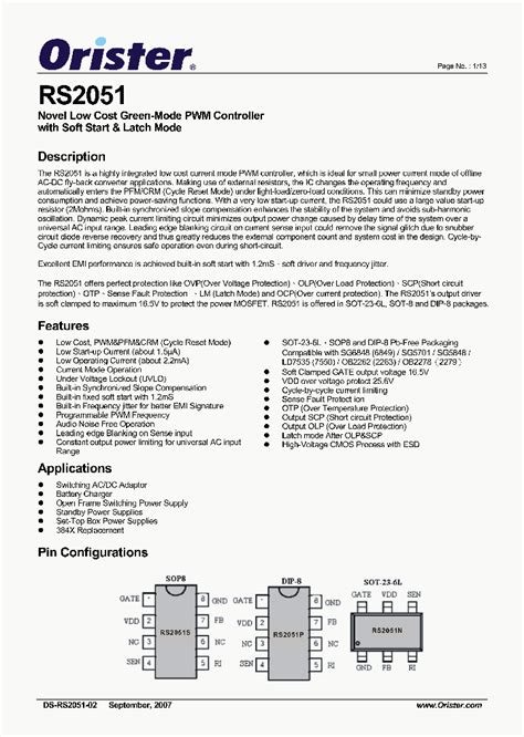 RS2051_4140155.PDF Datasheet Download --- IC-ON-LINE