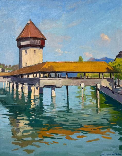 Daisy Sims Hilditch Spring The Chapel Bridge At Lucerne