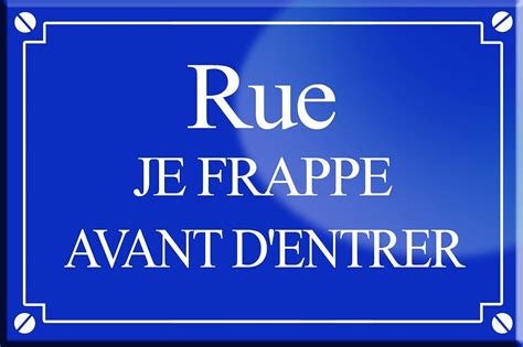 Rue Je Frappe Avant D Entrer 20x13 2cm Autocollant Sticker