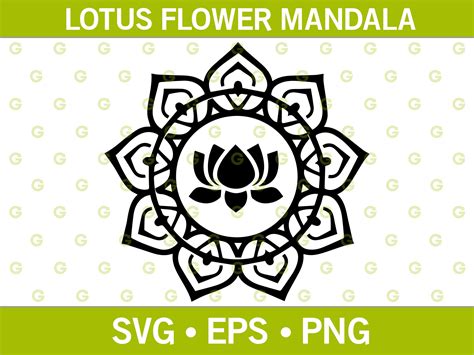 Mandala Svg Lotus Flower Svg Spiritual Svg Meditation Svg Etsy Canada