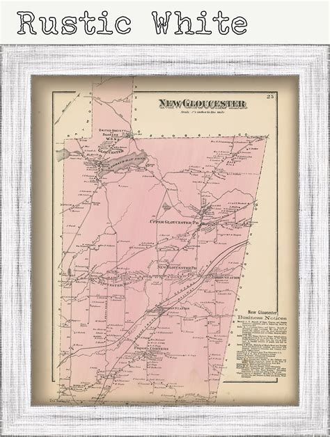 NEW GLOUCESTER, Maine 1871 Map, Replica or Genuine ORIGINAL