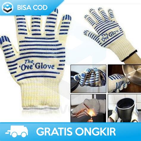 Jual SARUNG TANGAN OVEN HEAT RESISTANT GLOVES MASAK TAHAN PANAS ANTI