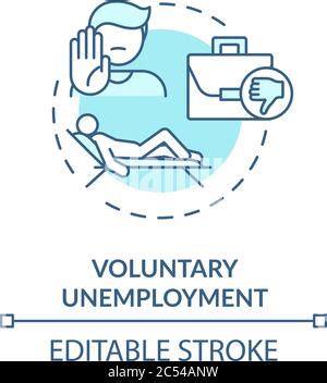 Voluntary Unemployment Concept Icon Stock Vector Image Art Alamy