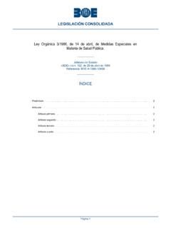 Ley Orgánica 3 1986 de 14 de abril de Medidas Especiales ley