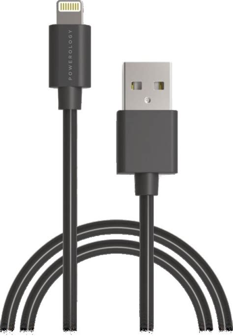 Powerology PVC Lightning Cable 1 2M Black Oman Cloud