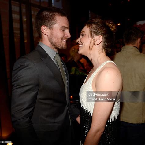 Stephen Amell And Katie Cassidy Attend The Party For The Cw Networks