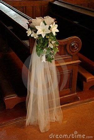 Wedding Church Pew Bows Wedding Pew Bow With White Organza And White