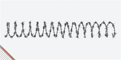 Premium Psd Barbed Wire 3d Image