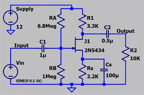 Jfet Common Source Amplifier Download Scientific Diagram