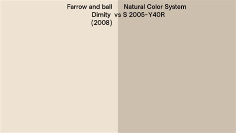 Farrow And Ball Dimity Vs Natural Color System S Y R Side