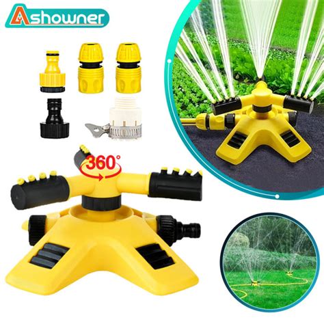 360 Degree Automatic Rotating Garden Lawn Sprinkler Yard Garden Large Area Coverage Water