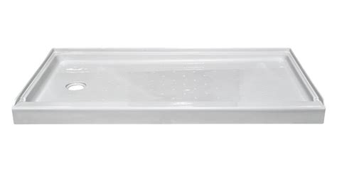 27 X54 X5 5 Fiberglass Shower Base Elite White Left Drain Lakeway Supply