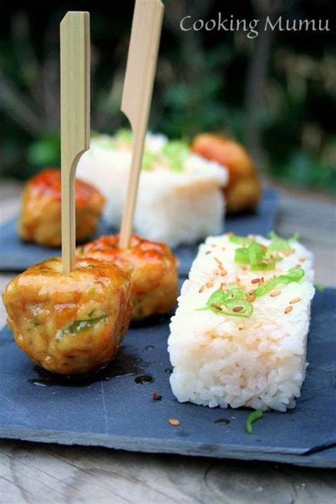 Tsukune Boulettes Japonaises Caram Lis Es Cooking Mumu