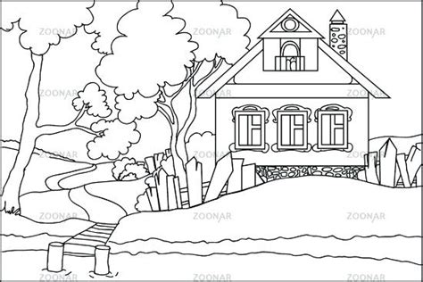 House By The Lake Coloring Page - Free Printable Coloring Pages for Kids