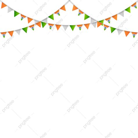 India Flag Vector Design Images, India Flag Decoration Border Transparent, India Flag ...