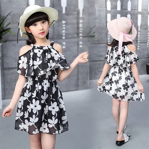 Teenage Girl Dresses Summer 2019 Childrens Clothing Kids Flower Dress