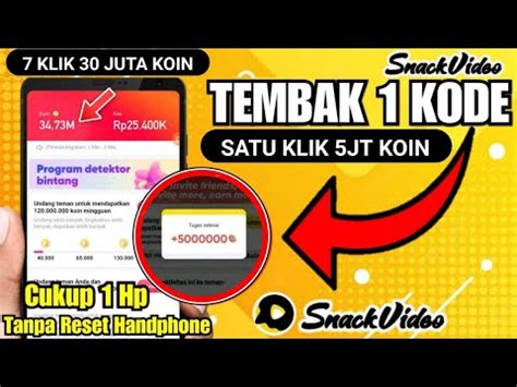 TERBARU CARA NUYUL SNACK VIDEO TERCEPAT 2023 LANGSUNG JADI KOIN