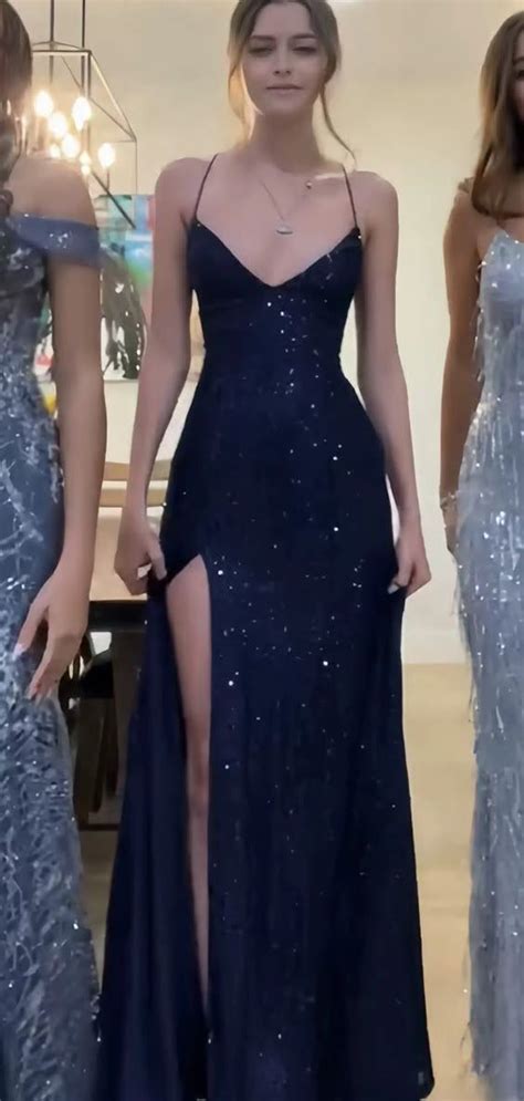 Blue Sequin Prom Dress Prom Dress Inspo Stunning Prom Dresses Prom