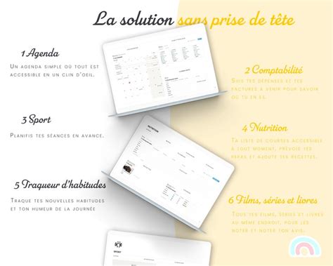 Planificateur De Vie En Français Template Notion Minimaliste Etsy France