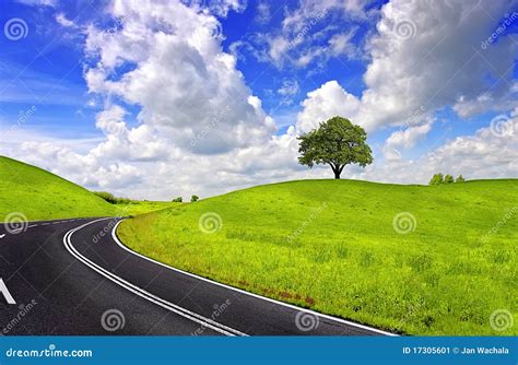 Spring Road Stock Image - Image: 17305601