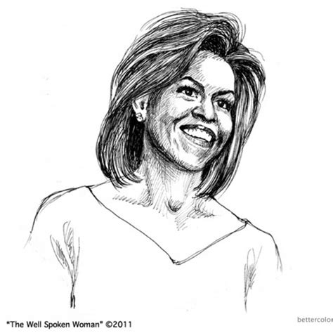 Michelle Obama Coloring Pages Lineart Free Printable Coloring Pages