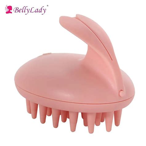 Bellylady Silicone Massage Comb Electric Cute Rabbit Head Massager Shampoo Massage Comb Bath