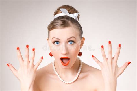 Glamour Babe Stock Photo Image Of Woman Blue Fingers 19456344