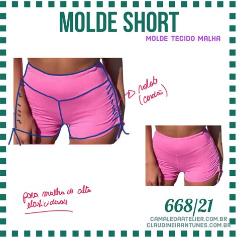 Molde Short Cordinha 668 21 CAMALEOA ATELIER DE COSTURA