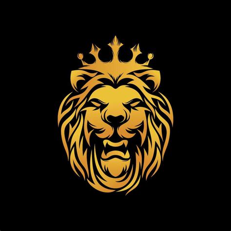 Lion King Logo Design Vector Vector Art At Vecteezy