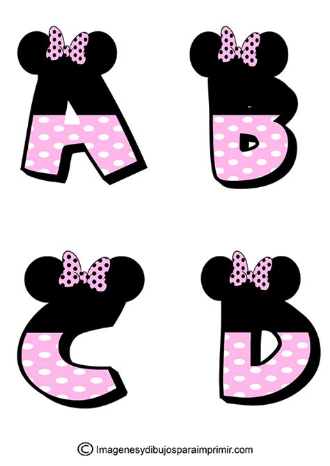 Letras De Minnie Mouse Para Imprimir Imagenes Y Dibujos Para Imprimir