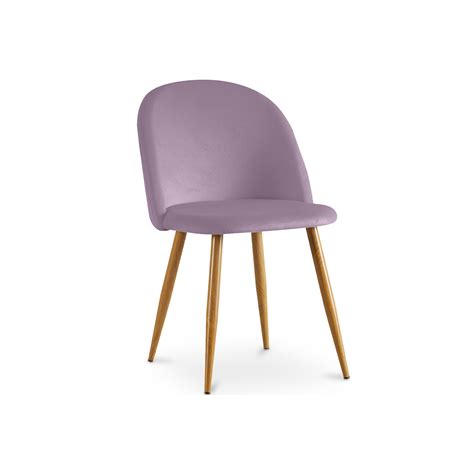 Chaise De Salle Manger Accent Velours Tapiss E Scandi Retro Design