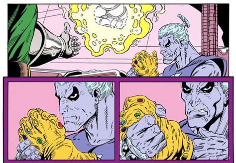 Doom Gets The Infinity Gauntlet From Magus Doom The Infinity Gauntlet Good Doctor