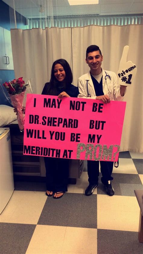 Promposal The Greys Anatomy Way Cute Prom Proposals Prom Proposal