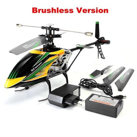 Wltoys V Ch Brushless Rc Helicopter With Gyro D Flips Bnf For