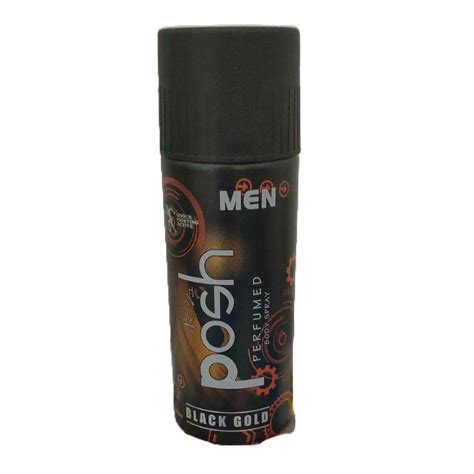 Jual Posh Men Perfumed Body Spray Black Gold 150ml Shopee Indonesia