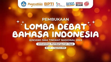 Lomba Debat Bahasa Indonesia 2023 Banten Vs Kalimantan Utara YouTube