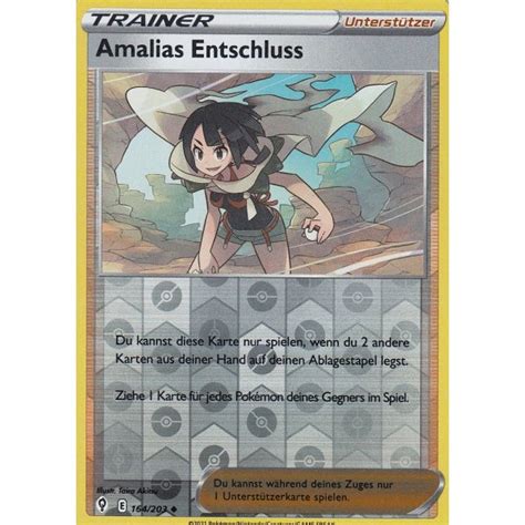 Amalias Entschluss 164 203 REVERSE HOLO Drachenwandel Pokemon Karte Kaufen