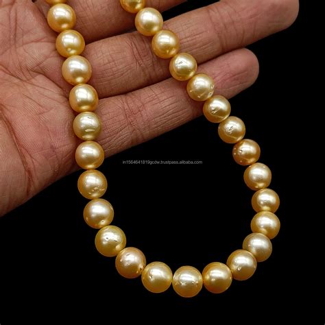 Natural Golden South Sea Pearl Beads Genuine South Sea Pearl Perfect