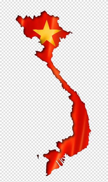 Premium Psd Vietnamese Flag Map