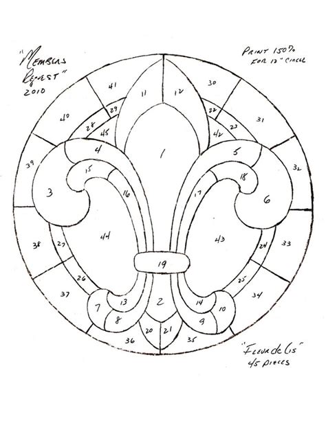 Fleur De Lis Stained Glass Pattern Etsy Canada Celtic Stained Glass